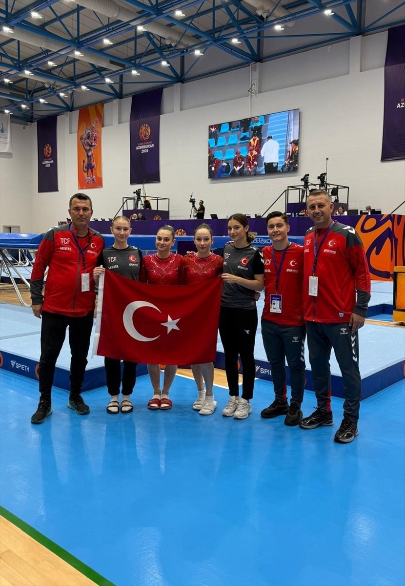 Trampolin Cimnastik Kadın Milli Takımı, Azerbaycan'da düzenlenen CIS Oyunları'nda bronz madalya...
